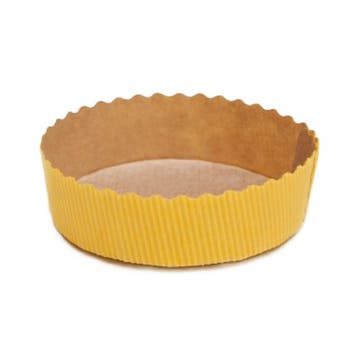 Bakvorm Karton Rond Ø10x3cm Geel (per stuk), Verzenden, Nieuw