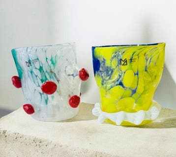 Filippo Maso omaggio a GAUDÍ - Goti de Fornasa - Drinkset, Antiek en Kunst, Antiek | Glas en Kristal