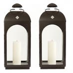 Set van 2 Capri Windlicht Antraciet Medium Decoratie, Verzenden, Nieuw