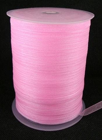 2 meter organza lint 6mm light pink (Lint voor armbandjes), Ophalen of Verzenden, Nieuw, Kraal