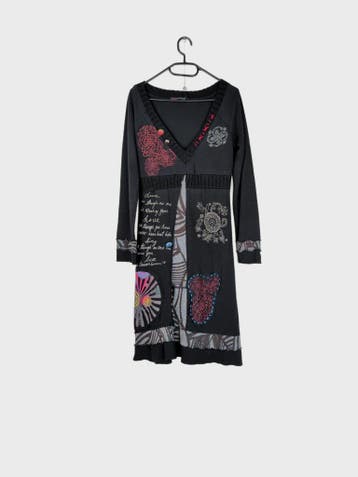 FRIME Casual jurken Dames maat M Zwart Vintage, Ophalen of Verzenden, Nieuw