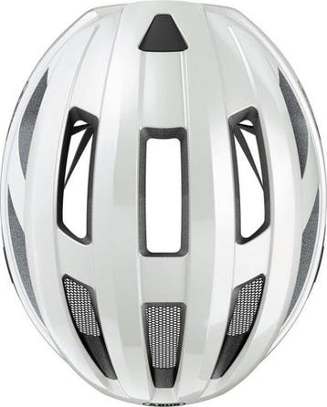 Fietshelm ABUS MACATOR pearl white M - 52-58 cm - wit -, Ophalen of Verzenden, Zo goed als nieuw, Abus