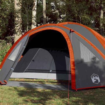vidaXL Koepeltent 4-persoons waterdicht oranje, Verzenden, Nieuw, Tot en met 2