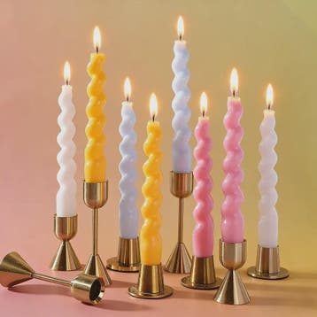 Set van 2 Gekleurde Spiraalkaarsen - Soja Was Aromatherapie, Verzenden, Nieuw