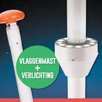 Vlaggenmast 6 meter + verlichting, Verzenden, Nieuw