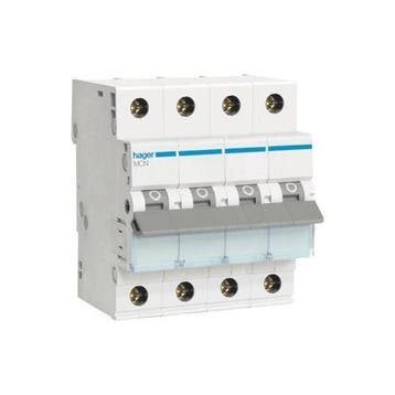 Hager Installatieautomaat 16A 3P+N C-kar MCN616E, Ophalen of Verzenden, Nieuw