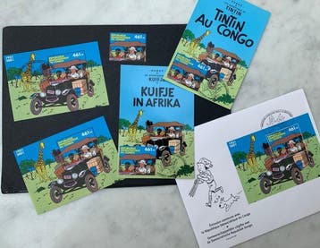Congo - 6 x Kuifje in Afrika, Gestempeld