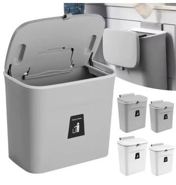 Hangende Wandprullenbak 7L/9L – Met Deksel, Compact Design, Verzenden, Nieuw