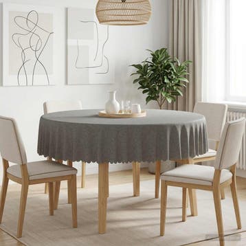 vidaXL Tafelkleed Rond Lichtgrijs Ø 180 cm, Huis en Inrichting, Tafelkleden, Verzenden, Nieuw