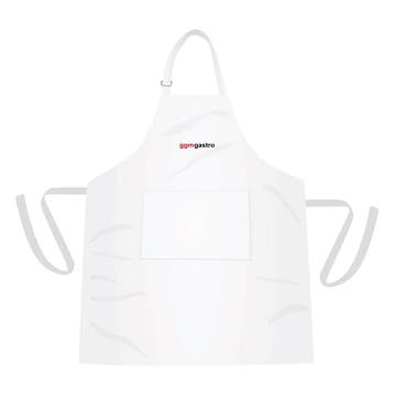 GGM Gastro | (5 stuks) Bistroschort - wit - met GGM | BSWLP, Verzenden, Nieuw, Wit, Schort