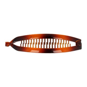 Haarspeld Bananenklem 16cm - Staartklem - Lang - Bruin, Nieuw