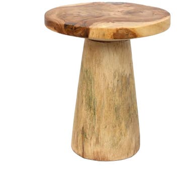 Bazar Bizar De Timber Conic Bijzettafel - Naturel - 50 -, Huis en Inrichting, Tafels | Bijzettafels, 45 tot 60 cm, Minder dan 55 cm
