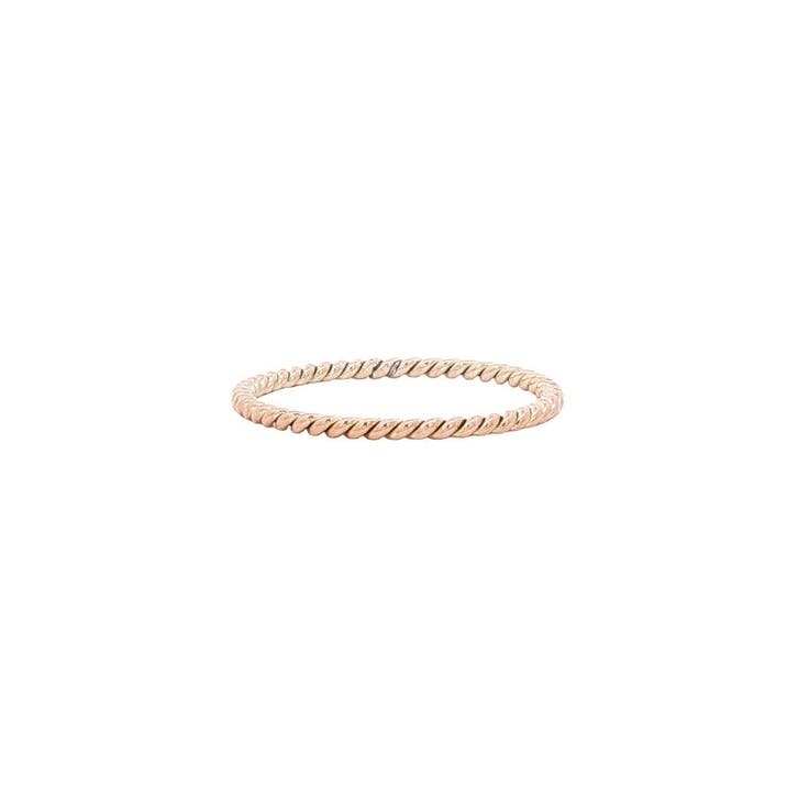 Rose aanschuifring getordeerd 8 karaat, Sieraden, Tassen en Uiterlijk, Ringen, Zo goed als nieuw, Verzenden