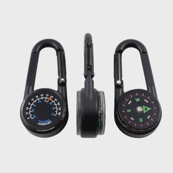 3-in-1 Kompas & Thermometer Carabiner Clip - Outdoor Surviva, Verzenden, Nieuw