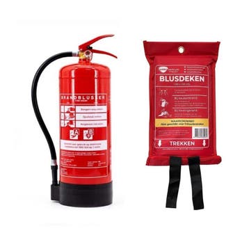 Schuimblusser en blusdeken pakket, Huis en Inrichting, Brandblussers en Brandkasten, Verzenden, Nieuw