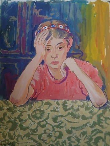 Lode Sebregts (1906-2002) - Meisje aan tafel