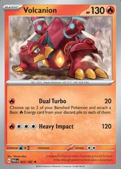 Volcanion 022/182 holo Paradox Rift, Ophalen of Verzenden, Nieuw, Losse kaart, Foil