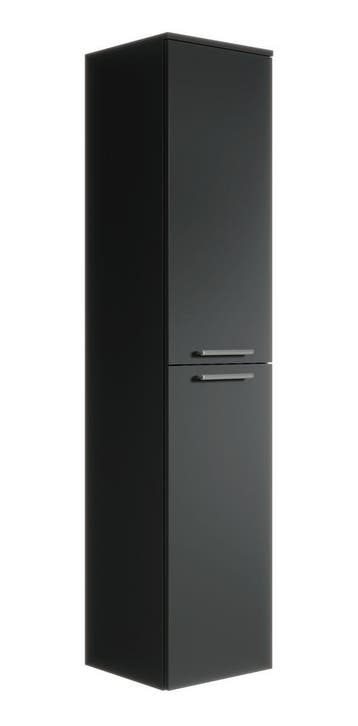 Badkamerkast Saturnus 35 x 35 x 130 cm Mat zwart Kolomkast, Verzenden, Nieuw, (Half)hoge kast