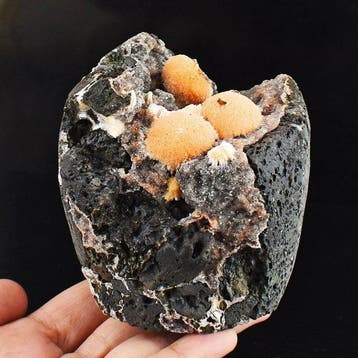 Beeld, Thomsonite Crystal on matrix - Height: 103 mm -, Verzamelen, Mineralen en Fossielen