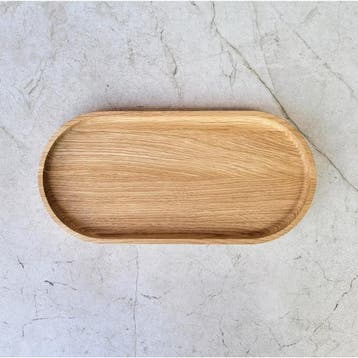 HOCHO Eiken Houten Dienblad – 250x120x15 mm – Hardwax Be, Ophalen of Verzenden, Nieuw