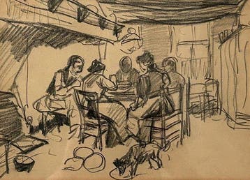 Willem Hendrik van der Nat (1864 - 1929) - Boerenfamilie aan, Antiek en Kunst