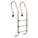 vidaXL Zwembadladder met 3 sporten 120 cm roestvrij staal, Verzenden, Nieuw