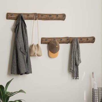 vidaXL Hanger Bruin 50 x 8 x 12 cm Massief Gerecycled Hout, Kleding | Dames, Kledinghangers, Verzenden, Nieuw