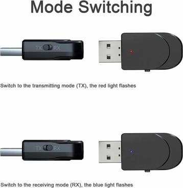 Bluetooth 5.0 adapter plug and play - bereik 10 m USB -, Audio, Tv en Foto, Ophalen of Verzenden, Zo goed als nieuw