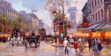 Walter Sita (XX) - Paris - Couleurs dAutomne - Porte Saint, Antiek en Kunst