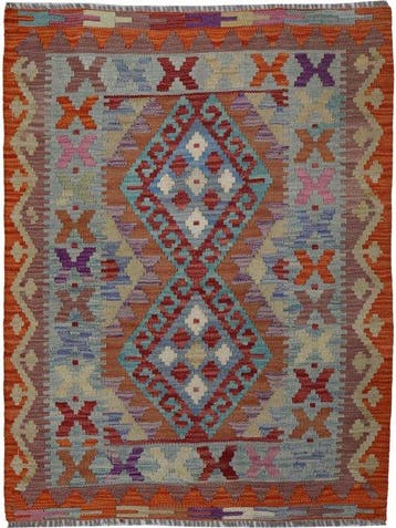 Handgeweven Designer Kelim – Afghan Design - Kelim - 102 cm, Nieuw