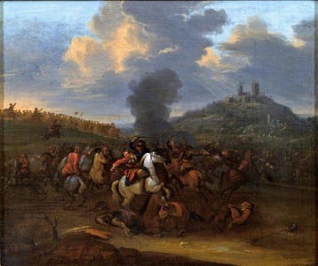 Pieter Wouwerman (1623–1682), Ambito di - Scena di battaglia, Antiek en Kunst
