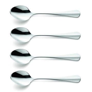 Baguette Koffielepel - Zilver (4 Stuks), Nieuw