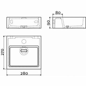 Fontein Clou Flush 1 28x27x9cm Aluite Mat Wit (Met, Ophalen of Verzenden, Nieuw