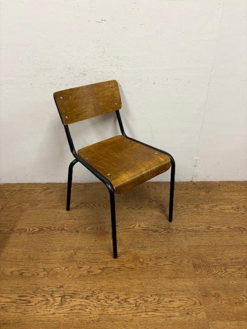 Gebruikte Schoolstoel - S4185 Vintage/Café, Huis en Inrichting, Stoelen, Ophalen