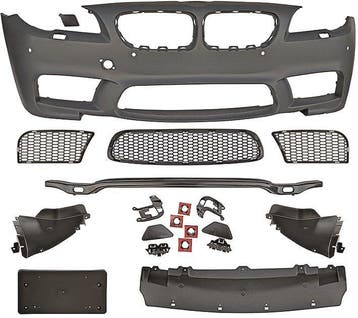 EVO M5 Look Voorbumper + PDC BMW 5 Serie F10 F11 B4838, Nieuw, Voor, BMW, Bumper