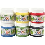 Mucki Vingerverf, diverse kleuren, 6x150 ml/ 1 doos, Nieuw