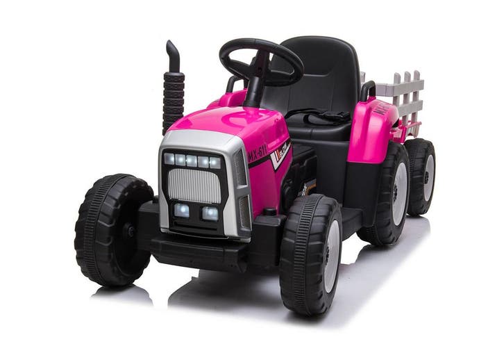 Kinder Tractor Roze | 12V | Premium | OP=OP, Kinderen en Baby's, Speelgoed | Buiten | Voertuigen en Loopfietsen, Nieuw, Trapvoertuig