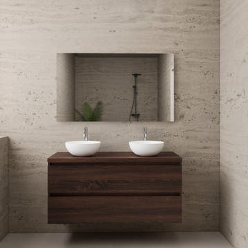 ACTIE BWS Badmeubel | Paris | Sonoma Choco | 120 cm | met, Ophalen of Verzenden, Nieuw, Bad