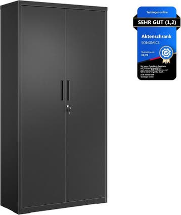 SONGMICS Garagekast 180 cm Zwart - Als Nieuw OMC015B0, Ophalen, Nieuw