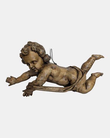 sculptuur, Barok engel - 54 cm - Hout