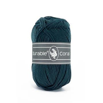 Durable Coral 375 Petrol - Haakgaren / Breigaren, Ophalen of Verzenden, Nieuw, Breien of Haken, Wol of Garen