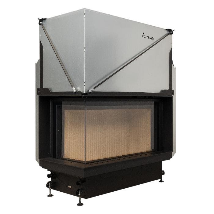 Inbouw Houtkachel Quattro 90 Links Glas Premium Edition, Huis en Inrichting, Kachels