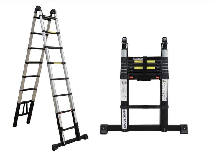 MARK TOOLS Telescopische Vouwladder ALLE MATEN + Gratis TAS, Doe-het-zelf en Verbouw, Ladders en Trappen, Ladder, Nieuw, Opvouwbaar of Inschuifbaar