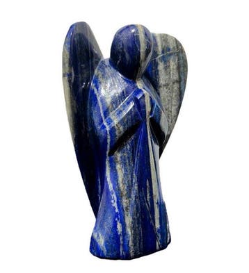 Blauwe lapis lazuli Gravure - Hoogte: 6.5 in - Breedte: 6.5
