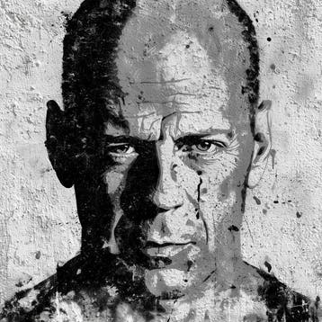 David Law (1967) - Bruce Willis (Stencil)