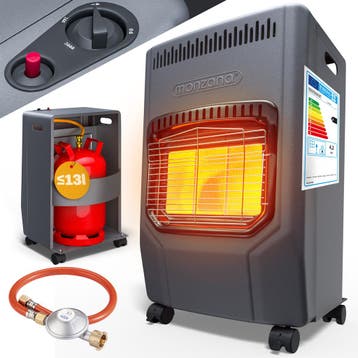 Gaskachel Zwart 4200W 72x38x42cm 4200W (Terras Verwarming), Tuin en Terras, Verzenden, Nieuw