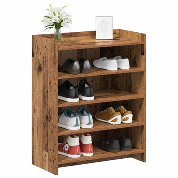 vidaXL Schoenenkast met opslag Oud hout 73,5 x 36 x 92 cm, Verzenden, Nieuw
