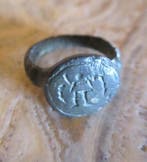 Oud-Romeins Brons Ring met laurierkrans, Legionary, Gladius