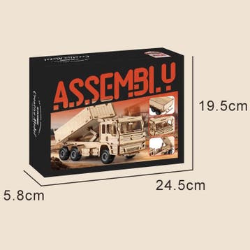 C.M. Vrachtwagen met Open Laadbak 133-delig Houten DIY Mo..., Verzenden, Nieuw
