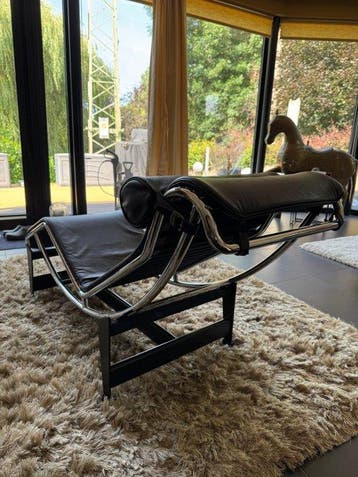 Cassina - Le Corbusier - Fauteuil - LC4 - Staal, Leder, Hout